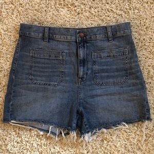 Distressed HIGH RISE DENIM JEAN SHORTS MADEWELL